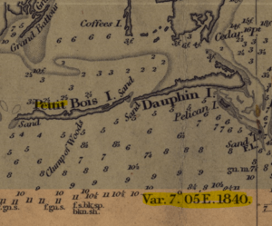 Pettit Bois 1840 chart