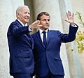 President Joe Biden with French President Emmanuel Macron (cropped)