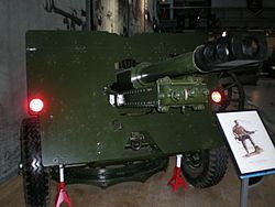 QF 25 pounder at Firepower museum of Royal Artillery Woolwich