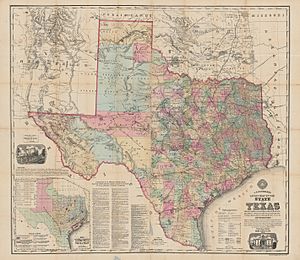 Roessler Latest Map of the State of Texas 1874 UTA