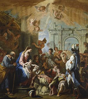 Sebastiano Ricci (Belluno 1659-Venice 1734) - The Adoration of the Kings - RCIN 405743 - Royal Collection.jpg