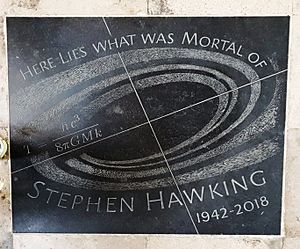 Stephen Hawking's grave at Westminster Abbey