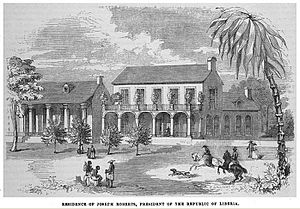 T. WILLIAMS (c1850) Residence of Joseph Roberts, President of the Republic of Liberia