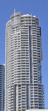 Towers of Chevron Renaissance in the GC HWY (cropped 3) - Skyline North Tower.jpg