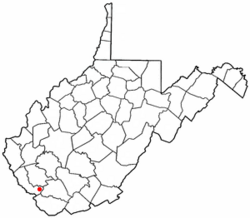 Location of Gilbert Creek, West Virginia