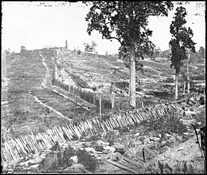 Atlanta, Ga. Confederate palisades, on north side of city