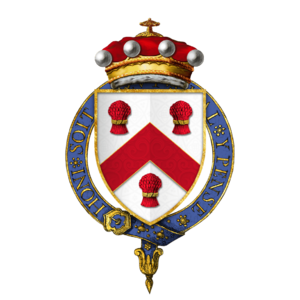 Coat of arms of Sir Edmund Sheffield, 3rd Baron Sheffield, KG