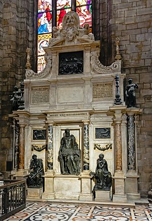 Gian Giacomo Medici grave in Milan Duomo