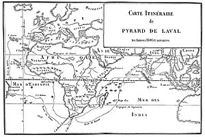 Itinéraire de Pyrard de Laval