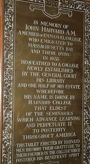 John Harvard Tablet, Emmanuel College