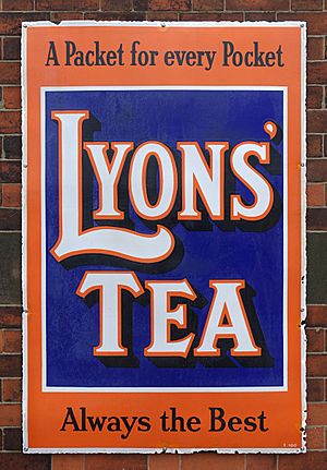 Lyons Tea enamel sign at the GCR