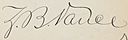 Signature of Zebulon Baird Vance