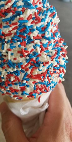 Sprinkles (Jimmies) on Ice Cream Cone