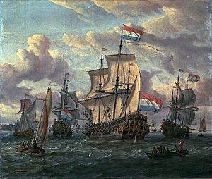 The 'Pieter and Paul' on the IJ in Amsterdam in 1698 (Abraham Storck)