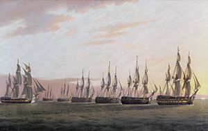 The East Indiaman General Goddard capturing Dutch East Indiamen, June 1795, by Thomas Luny.jpg