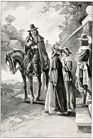 much later illustration of her and John Bunyan