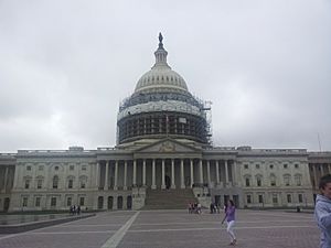 United States Capitol under construction May 2016