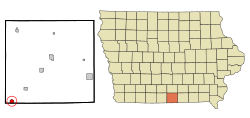 Location of Lineville, Iowa