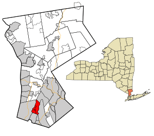 Location of Eastchester (town), New York