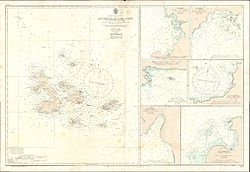 Admiralty Chart No 1375 Archipelago de Colon (Galapagos), Published 1953