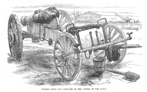 Battle of the Alma, Captured Russian Artillery - Black and White