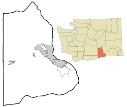 Yellepit, Washington is located in Benton County, Washington