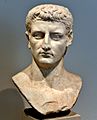 Bust of the Roman Emperor Claudius, 37-64 CE. Marble. From Acerra near Formia, Italy. Altes Museum, Berlin