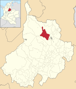 Location of the municipality and town of Lebrija in the Santander Department of Colombia
