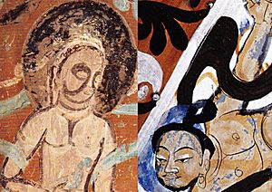 Dunhuang figures showing shading technique