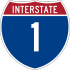 Interstate 1 marker