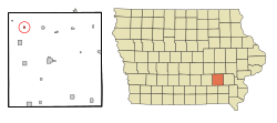 Location of Thornburg, Iowa