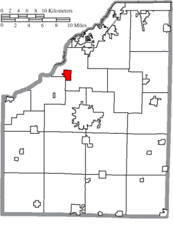 Location of Haskins in Wood County