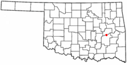 Location of Canadian, Oklahoma