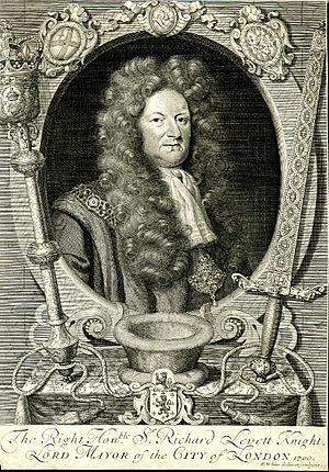 Portrait of Sir Richard Levett Lord Mayor of the City of London 1700 by Richard White