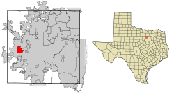 Location of White Settlement in Tarrant County, Texas