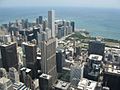 View of lake Michigan from Willis Tower