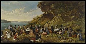 A days picnic on Clark Island Sydney Harbour 1870 Montagu Scott a3449002