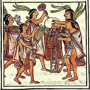 Aztec drums, Florentine Codex.