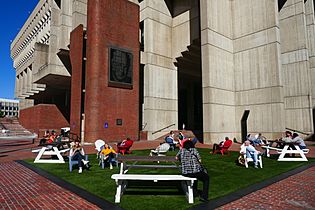 Boston City Hall lawn seating P1030266