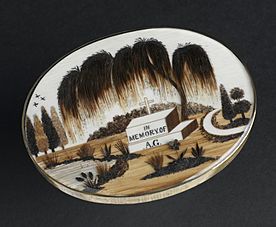 Brooch decorated with human hair, Europe, 1701-1900 Wellcome L0058631
