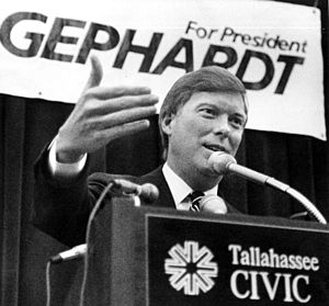 Democratic hopeful Richard Gephardt speaks to the audience - Tallahassee, Florida