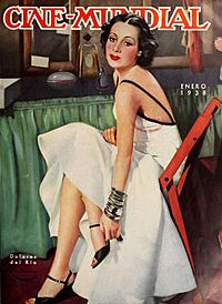 Dolores del Río by Jose M. Recoder, Cine Mundial, February 1938