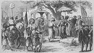 Dupleix meeting the Soudhabar of the Deccan