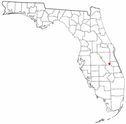 Location of Yeehaw Junction, Florida
