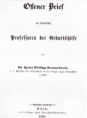 Ignaz Semmelweis 1862 Open letter