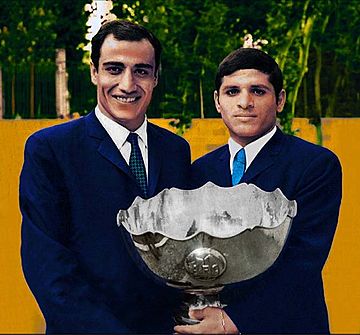 Jalal Talebi and Parviz Ghelichkhani 1968 AFC Asian Cup