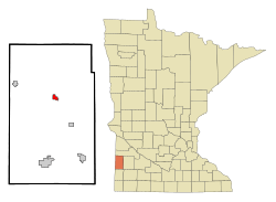 Location of Ivanhoewithin Lincoln County, Minnesota