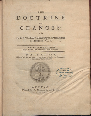 Moivre - Doctrine of chances, 1761 - 722666