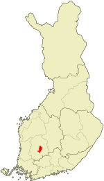 Location of Tampere in Finland