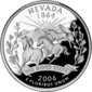 Nevada quarter dollar coin